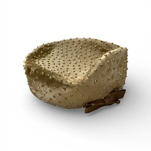 Elegant Gold Studded Women's Vintage I. Magnin Hat